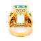 Bague 60 Bague tank rétro en or 18 carats avec aigue-marine et diamants 58 Facettes 1BAE8F9B3A4B4A0789F731849BB8890C