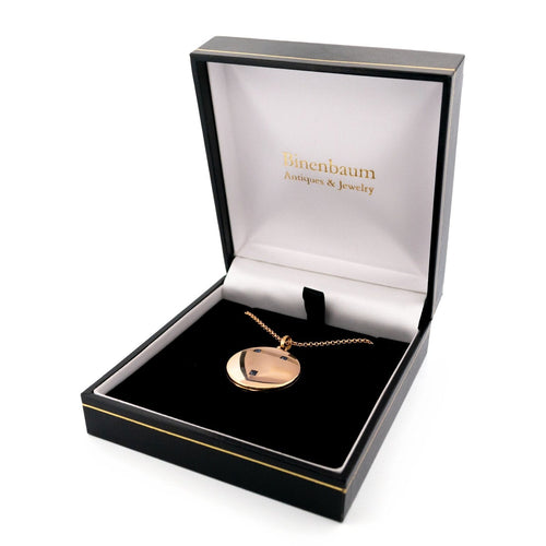 Pendentif Médaillon rond en or 14 carats et saphirs 58 Facettes 2537BEAE60DB490AAF0183D2B5C96B45