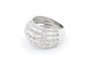 Bague 54 Bague pavée de diamants en or blanc 18 carats 58 Facettes 1589226CN