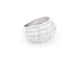 Bague 54 Bague pavée de diamants en or blanc 18 carats 58 Facettes 1589226CN