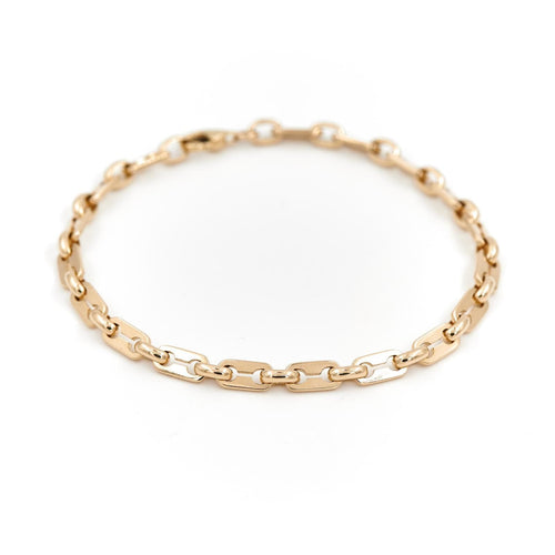 Bracelet Bracelet maille grain de café carré en or jaune 18 carats 58 Facettes 1589340CN