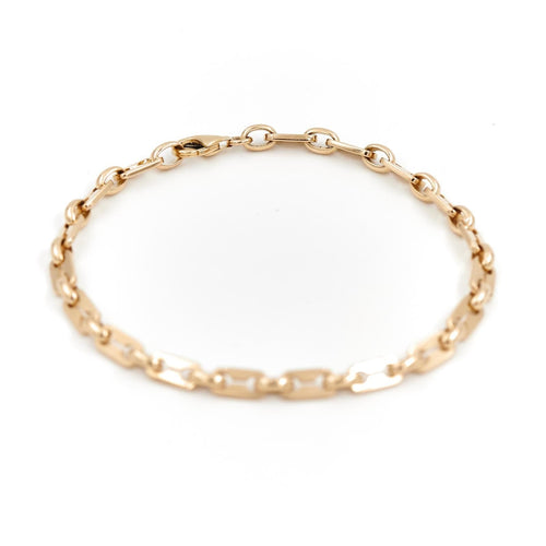 Bracelet Bracelet maille grain de café carré en or jaune 18 carats 58 Facettes 1589340CN