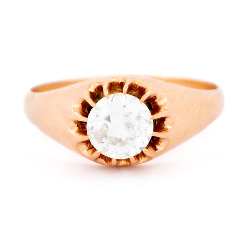 Bague 55.5 Bague solitaire diamant taille ancienne 0,90 ct en or 18 carats 58 Facettes 116B8C10F1764B0C92C6BC08392B0804