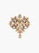 Broche Broche feuillage sertie de diamants en or jaune 18k et argent 58 Facettes 170007