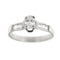 Bague 54 Bague solitaire en or blanc 18 ct avec diamants 0,68 ct 58 Facettes 1608