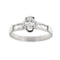 Bague 54 Bague solitaire en or blanc 18 ct avec diamants 0,68 ct 58 Facettes 1608