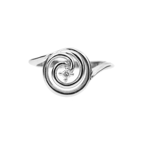 Bague 53 Bliss - Bague solitaire en or blanc 18 ct avec diamant 0,05 ct 58 Facettes 16113