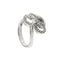Bague Bague contrariée à double spirale en or blanc 18 ct et diamants 58 Facettes 16182