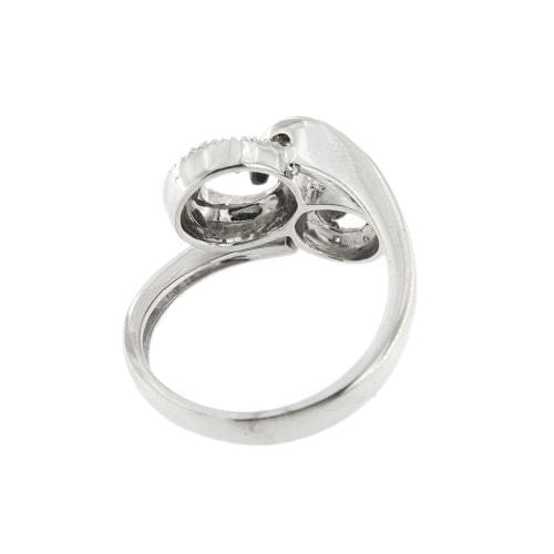 Bague Bague contrariée à double spirale en or blanc 18 ct et diamants 58 Facettes 16182