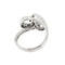 Bague Bague contrariée à double spirale en or blanc 18 ct et diamants 58 Facettes 16182