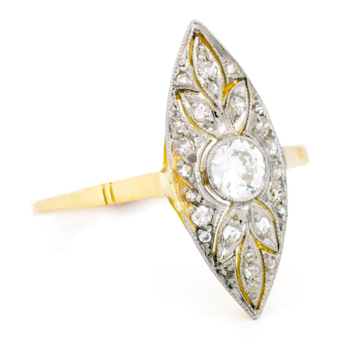 Bague 56 Bague marquise en or 14 carats et diamants 58 Facettes 23FC338B6F1A4395990D953B69024761