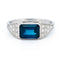 Bague 56.5 Bague est-ouest en platine avec saphir et diamants 58 Facettes DC980BDCB92743358BD35D7D4B8836CD