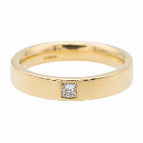 Bague 54 Alliance - Bague en or jaune 18 carats et diamant 58 Facettes 1637055CN