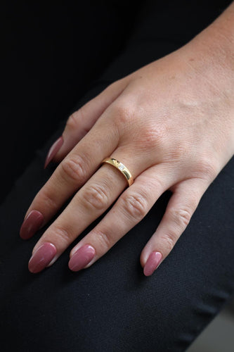 Bague 54 Alliance - Bague en or jaune 18 carats et diamant 58 Facettes 1637055CN