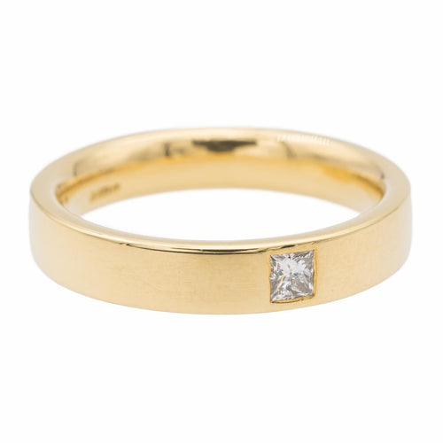 Bague 54 Alliance - Bague en or jaune 18 carats et diamant 58 Facettes 1637055CN