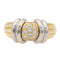 Bague 55 Bague en or jaune et or blanc 18 carats avec diamants 58 Facettes 1639196CN