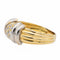 Bague 55 Bague en or jaune et or blanc 18 carats avec diamants 58 Facettes 1639196CN