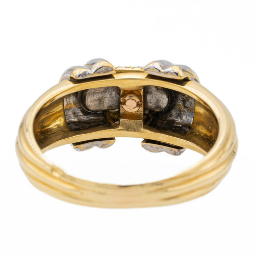 Bague 55 Bague en or jaune et or blanc 18 carats avec diamants 58 Facettes 1639196CN