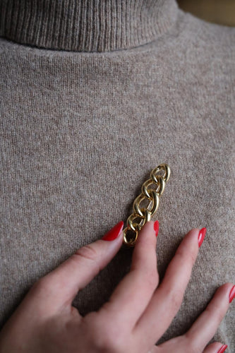 Broche Broche maille gourmette en or jaune 18 carats 58 Facettes 1641193CN