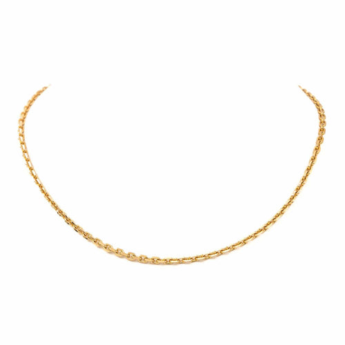 Collier Collier maille forçat en or jaune 18 carats 58 Facettes 1641200CN