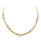 Collier Collier maille gourmette en or jaune et blanc 18 carats et diamants 58 Facettes 1641586CN