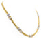 Collier Collier maille gourmette en or jaune et blanc 18 carats et diamants 58 Facettes 1641586CN