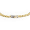 Collier Collier maille gourmette en or jaune et blanc 18 carats et diamants 58 Facettes 1641586CN