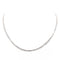Collier Collier maille forçat en or blanc 18 carats 58 Facettes 1649198CN