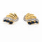 Boucles d'oreilles Boucles d'oreilles en or jaune et blanc 18 carats saphirs et diamants 58 Facettes 1667868CN