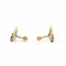 Boucles d'oreilles Boucles d'oreilles en or jaune et blanc 18 carats saphirs et diamants 58 Facettes 1667868CN