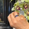 Bague 54 Bague vintage en or jaune 14 carats au lapis-lazuli 58 Facettes 26674A7C821A48A39C4001D845B31209