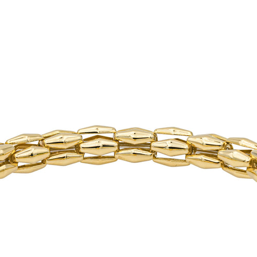 Bracelet Bracelet jonc ouvrant en or jaune 18 carats et saphirs cabochons 58 Facettes 1680698CN