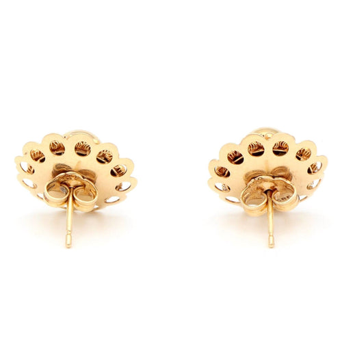 Boucles d'oreilles Boucles d’oreilles à bouton zélandaises rétro en or jaune 14 carats 58 Facettes 47CB5852467147E5B53B3FB6406A0D1F