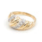 Bague 54 Bague jonc en or jaune et or blanc 18 carats sertie de diamants 58 Facettes 1692969CN