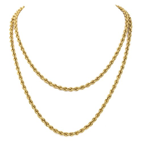 Collier Collier maille corde en or jaune 18 carats 58 Facettes 1696360CN