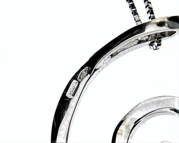 Collier Collier spirale - Pendentif en or blanc 18 kt et diamants 58 Facettes 16981