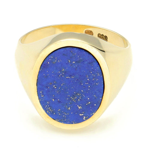 Bague 62.5 Chevalière en or jaune 14 carats avec lapis-lazuli 58 Facettes 4B372EDCD0D84803B6557321C8CDC884