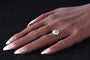 Bague 55 Bague de fiançailles vintage années 1950 en platine et diamants 58 Facettes 17185-0383
