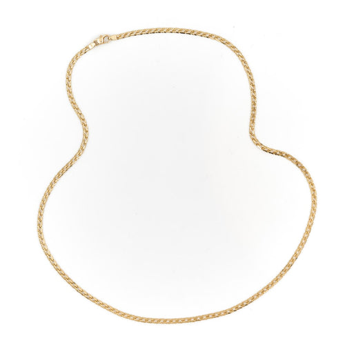 Collier Collier maille forçat facettée en or jaune 18 carats 58 Facettes 1719201CN