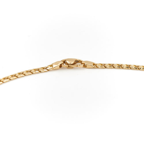 Collier Collier maille forçat facettée en or jaune 18 carats 58 Facettes 1719201CN