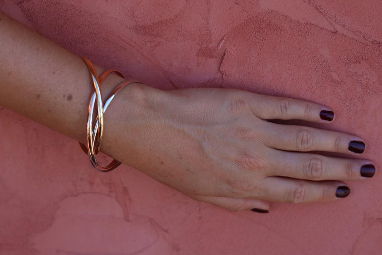 Bracelet Bracelet 3 ors en or 18 carats 58 Facettes 1719367CN