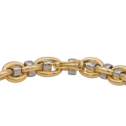 Bracelet Bracelet maille souple en or jaune et or blanc 18 carats 58 Facettes 1720322CN