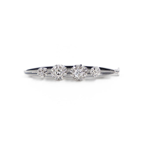Broche Broche Art déco en or blanc 18 carats et diamants 58 Facettes 1720547CN