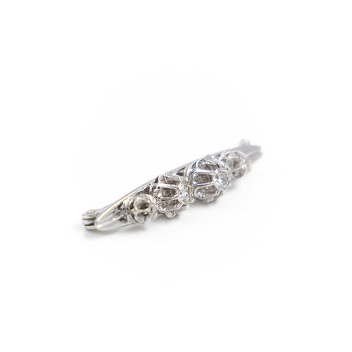 Broche Broche Art déco en or blanc 18 carats et diamants 58 Facettes 1720547CN