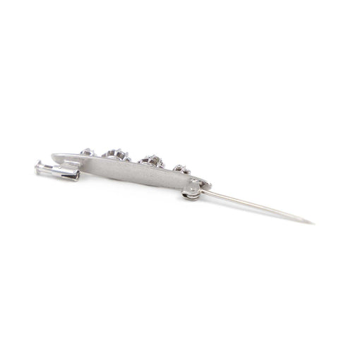 Broche Broche Art déco en or blanc 18 carats et diamants 58 Facettes 1720547CN