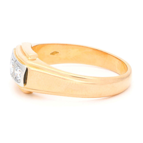 Bague 61 Bague trilogie en or blanc et or jaune 18 carats, diamants 58 Facettes 6A6425E36CD842E88C0D2E6E1AA79B92