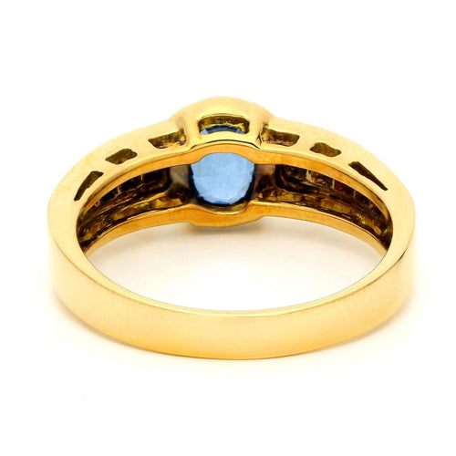 Bague 59 Bague géométrique vintage en or 18 carats, saphir et diamants 58 Facettes F9BFFB34C2F04F06AFED1654413E6CE2