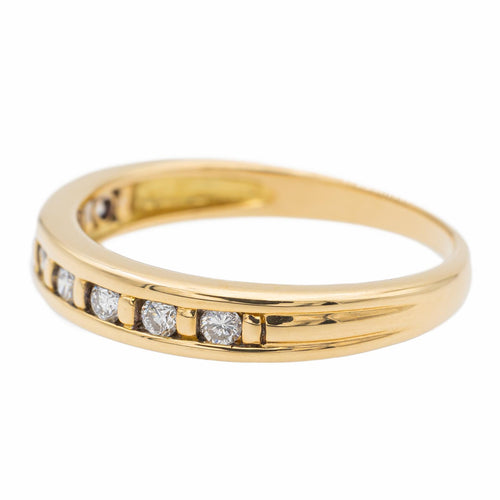 Bague 51 Bague demi-alliance en or blanc 18 carats et diamants 58 Facettes 1733143CN