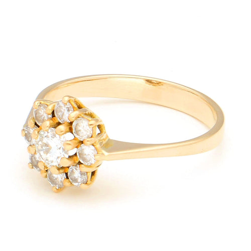 Bague 52 Bague cluster en or jaune et or blanc 18 carats avec diamants 58 Facettes F3226C58F1E34112A4C6798AAD4CE78C