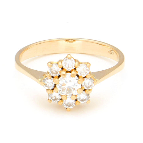 Bague 52 Bague cluster en or jaune et or blanc 18 carats avec diamants 58 Facettes F3226C58F1E34112A4C6798AAD4CE78C